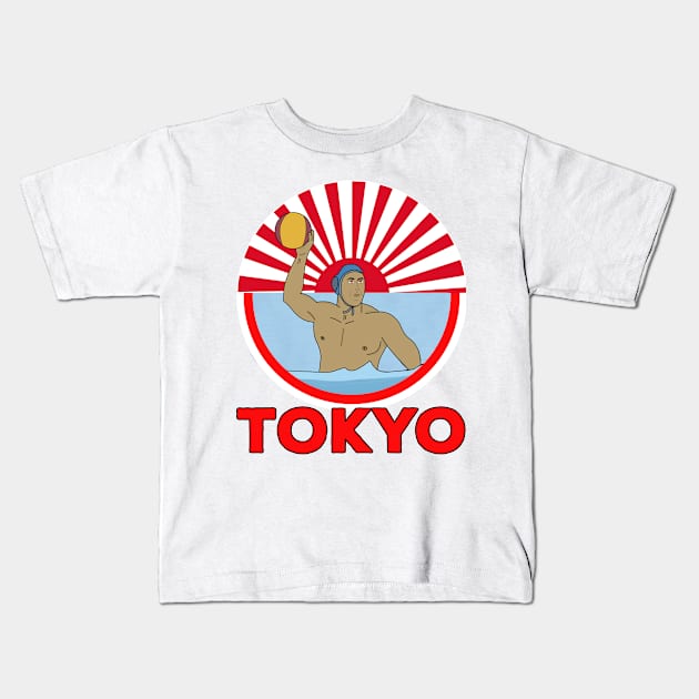 Water Polo 2020 2021 Tokyo Kids T-Shirt by DiegoCarvalho